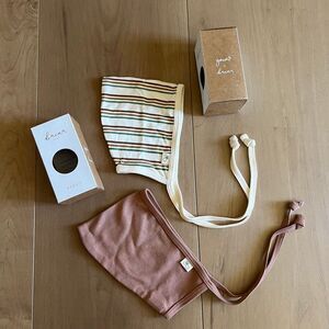 New Goumi X Briar Baby Bandit Bonnet Lot SZ Newborn Hat High Prairie Timberline